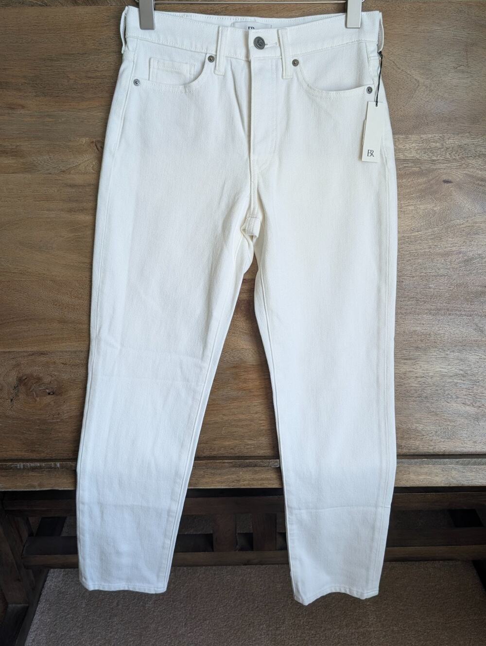 NWT Banana Republic Jeans Womens 25 Optic White Denim High Rise Stretch 884499